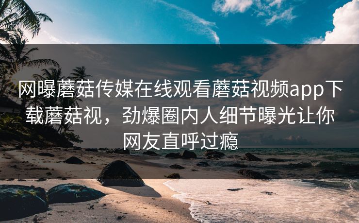 网曝蘑菇传媒在线观看蘑菇视频app下载蘑菇视，劲爆圈内人细节曝光让你网友直呼过瘾